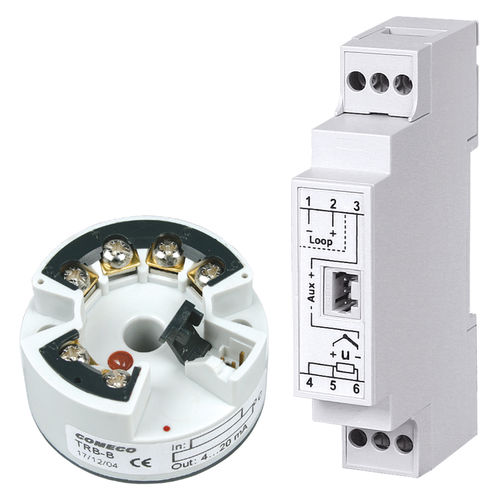 Trasmettitore di temperatura su guida DIN - -100 °C ... +1 800 °C | TRB series - Comeco Control & Measurement - RTD / con termocoppia / digitale