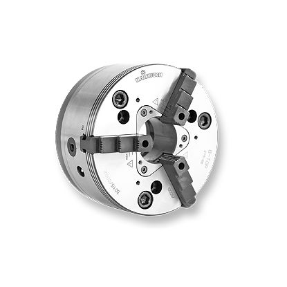 Mandrino automatico - B-Top - HAINBUCH GMBH SPANNENDE TECHNIK - 3 ganasce / con foro passante / per lavorazione