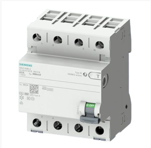 Interruttore differenziale differenziale - 5SV3 - Siemens Low-voltage – Power distribution - per sovraintensità / DC / AC