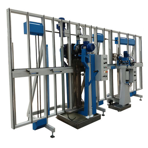 Macchina di foratura controllata da PLC - HOLE VM 2 NOTCHES - SCV System - verticale / per vetro / laser