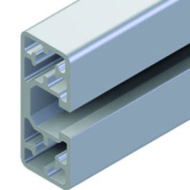 Profilo in alluminio - 20.0993/0 - Minitec - con scanalature / rettangolare / per porta scorrevole