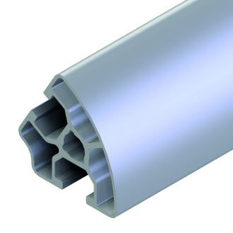 Profilo in alluminio - 20.1136/0 - Minitec - con scanalature / 60° / per telai