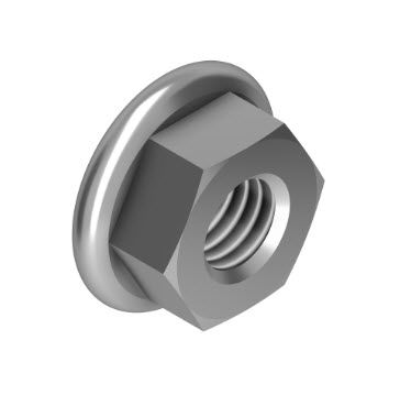 Dado esagonale - 21.1334/0 - Minitec - flangiato / autofrenato / in acciaio galvanizzato