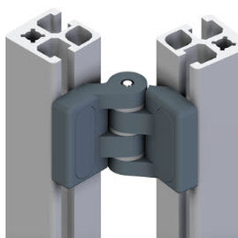 Cerniera in acciaio galvanizzato - 21.1044/0 - Minitec - 270° / per profilati in alluminio / per applicazioni pesanti