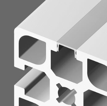 Profilato per ricopertura in alluminio - 20.1021/1 - Minitec - con scanalature / estruso