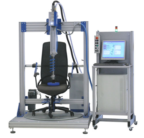 Banco per test per sedie - 1500 N - Hegewald & Peschke Meß- und Prüftechnik GmbH - pneumatico / girevole