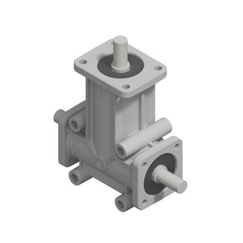 Rinvio angolare a coppia conica - B1 series - MECVEL - 90° / con albero passante