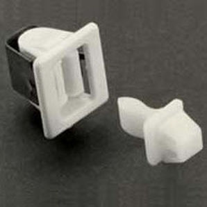 Nottolino con chiusura a spinta - 7800-01**	 - West Coast Lockwasher - in metallo / per porta a battente
