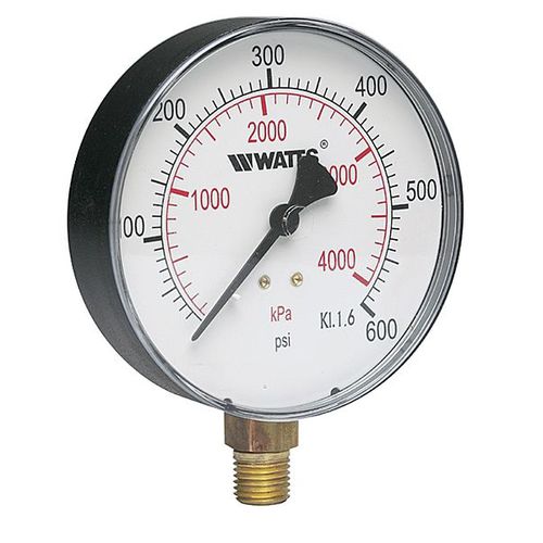 Manometro con quadrante - LFDPG-1 - Watts Water Technologies - filettato / a tubo Bourdon / di processo