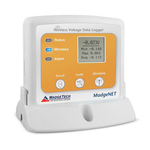 Registratore di dati di tensione - RFVolt2000A - MadgeTech - senza fili / con display LCD / per controllo