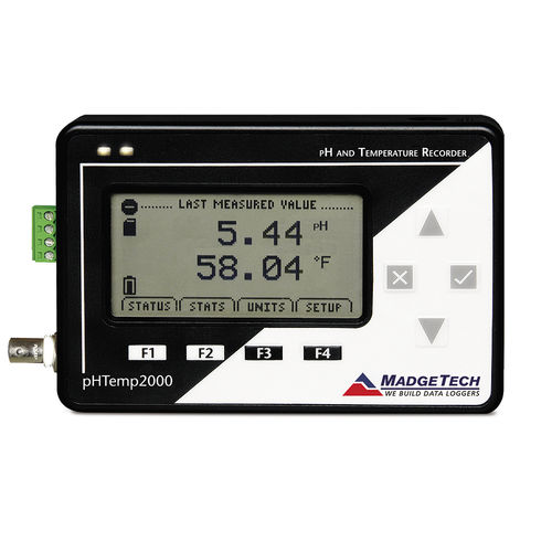 Registratore di dati di pH - pHTemp2000 - MadgeTech - di temperatura / con interfaccia PC / con display LCD