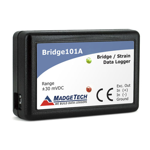 Registratore di dati di tensione - Bridge101A - MadgeTech - con interfaccia PC / senza schermo / per ponti estensimetrici