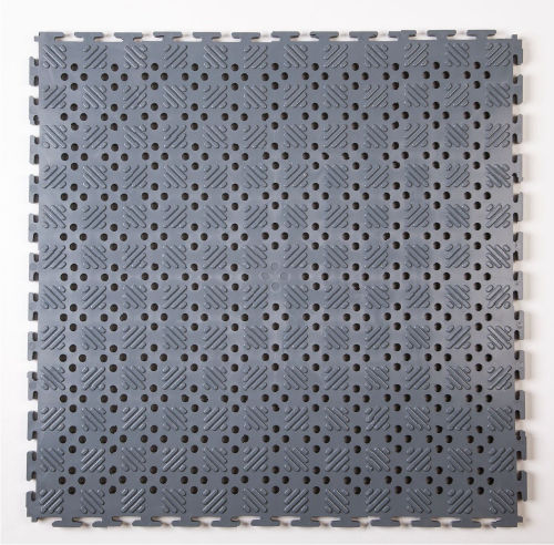 Mattonella di pavimentazione in PVC - Lock-Mat Open  - ECOLOC PVC Interlocking Floor Tiles - in ardesia / antiscivolo / per garage