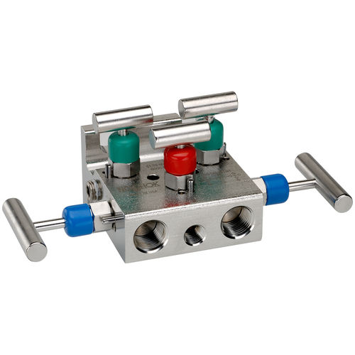 Manifold a 5 vie - 5 series - NOSHOK - in acciaio inossidabile / di isolamento / con flangia