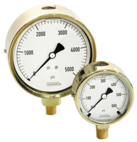 Manometro con quadrante - 300  - NOSHOK - filettato / in ottone / a tubo Bourdon a liquido