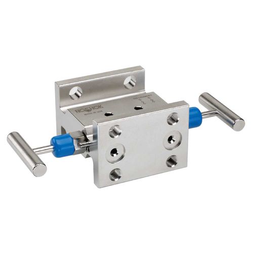 Manifold a 2 vie - 2 series - NOSHOK - in acciaio inossidabile / con flangia
