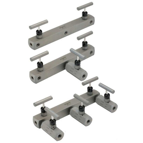 Manifold a 2 vie - 2180  - NOSHOK - in acciaio inossidabile
