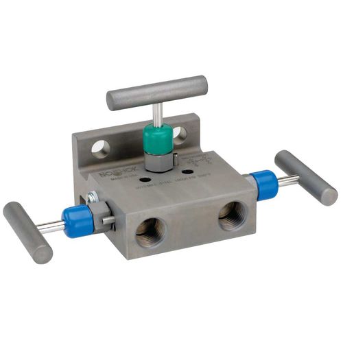 Manifold a 3 vie - 3 series - NOSHOK - in acciaio inossidabile / di isolamento / con flangia