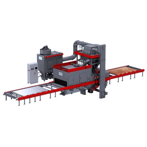 Granigliatrice con nastro trasportatore a rulli - P - Gostol TST - a girante / per profilati / di lamiere