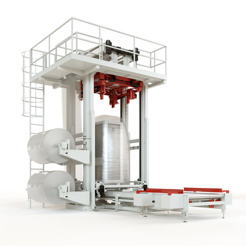 Incappucciatrice automatica - Officina Bocedi - con film termoretraibile / per pallet / verticale
