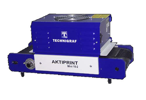 Essiccatore UV - AKTIPRINT Mini - Technigraf  GmbH - continuo / induritore / con nastro trasportatore