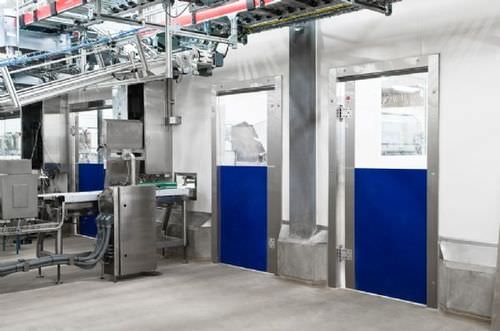 Porta battente - ML0051D - DAN-doors - in policarbonato / per l'industria agroalimentare / industriale