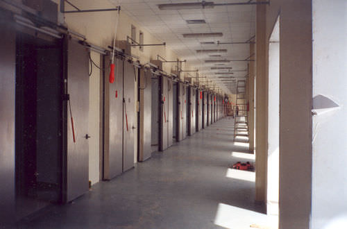 Porta scorrevole - AS1002K - DAN-doors - in metallo / per cella frigorifera / industriale