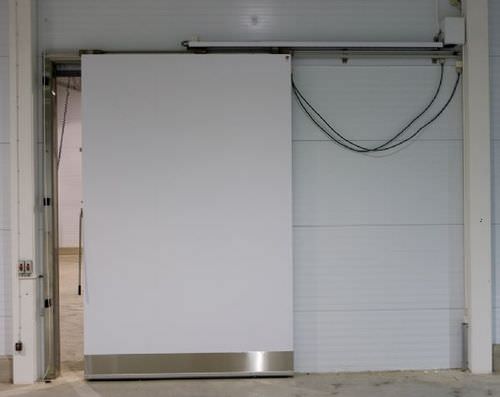 Porta scorrevole - MS1501F - DAN-doors - in metallo / per cella frigorifera / industriale