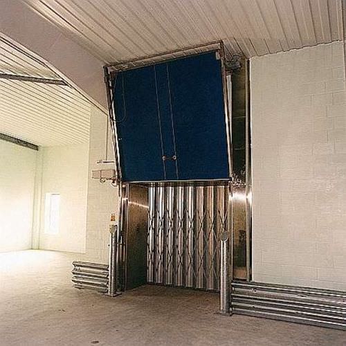 Porta scorrevole verticale - MV1001K - DAN-doors - in metallo / per cella frigorifera / industriale