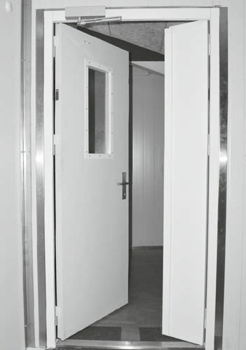 Porta battente - MH0501I - DAN-doors - in acciaio inossidabile / per cella frigorifera / industriale