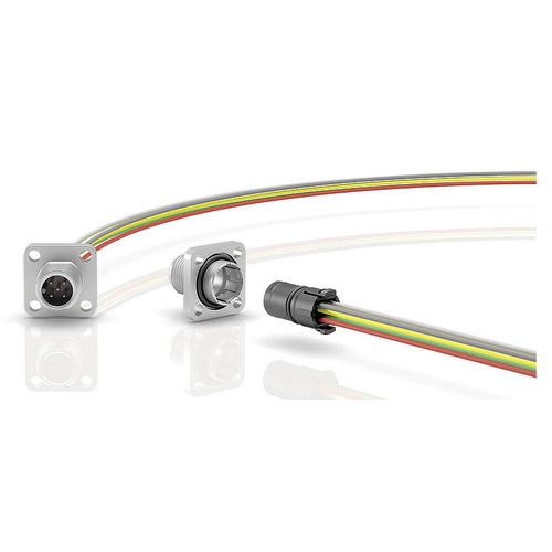Connettore di alimentazione elettrica - 763 series - Franz Binder GmbH + Co. Elektrische Bauelemente KG - quadrato / circolare / maschio