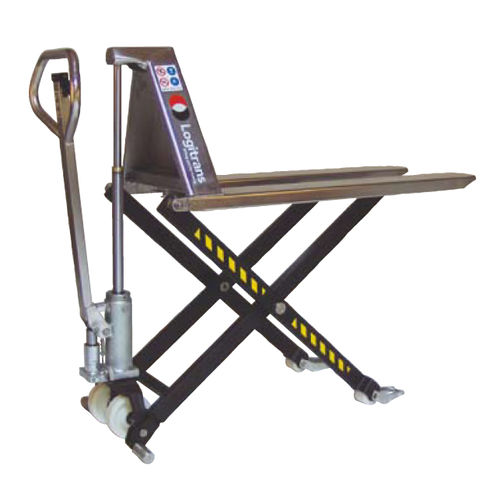 Transpallet manuale - HL RF-Inox - Logitrans - grande sollevamento / in acciaio inossidabile / per l'industria agroalimentare