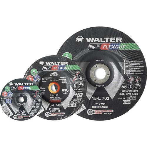 Mola di finitura - FLEXCUT - WALTER - piatta / in lega d'alluminio