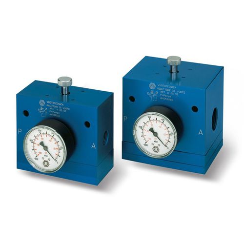 Regolatore del vuoto a diaframma - 110350  - VUOTOTECNICA - con quadrante