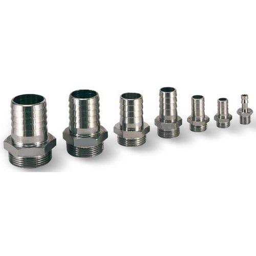 Raccordo per tubi flessibili - RS series - VUOTOTECNICA - per vuoto / scanalato / in ottone nichelato