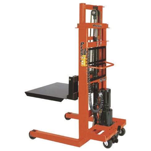 Accatastatore semielettrico - EF series - Presto Lifts - a timone con guida da terra / con piattaforma / con forche regolabili