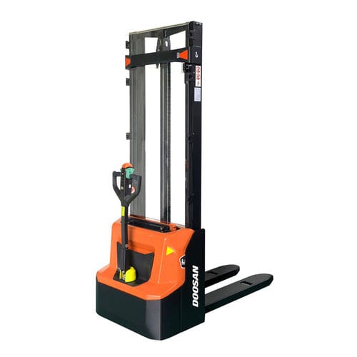 Accatastatore elettrico - BSL12N - Daewoo Industrial Vehicles - a timone con guida da terra / 24 V / da trasporto