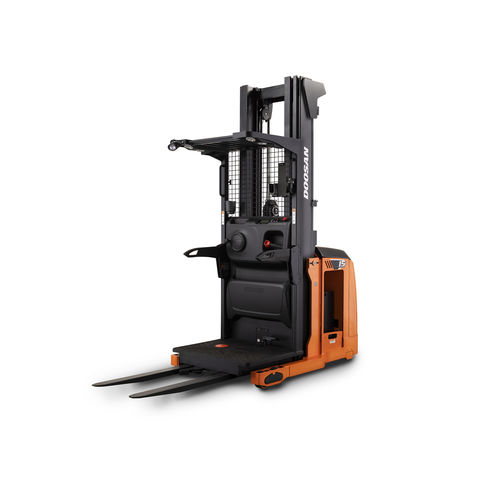 Carrello commissionatore elettrico - BOP15S-9 - Daewoo Industrial Vehicles - per magazzino / con forche di sollevamento