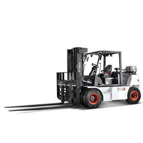 Carrello elevatore a GPL - G series - Doosan Industrial Vehicles - con conducente seduto / per movimentazione / con ripiano
