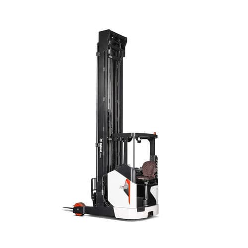 Carrello elevatore retrattile elettrico - BR series - Doosan Industrial Vehicles - con conducente seduto / per movimentazione / compatto