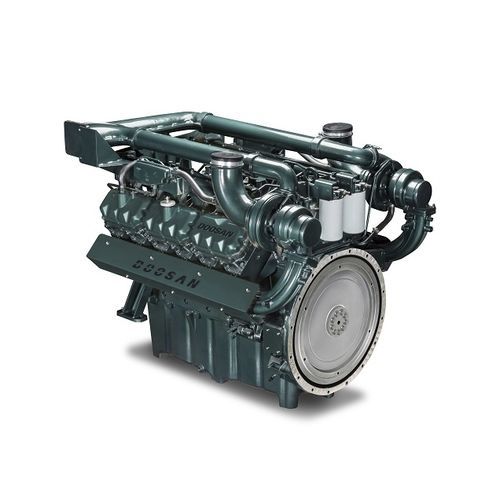 Motore diesel - DP222CB - HD HYUNDAI INFRACORE - a 12 cilindri / turbo-intercooler / per gruppo elettrogeno