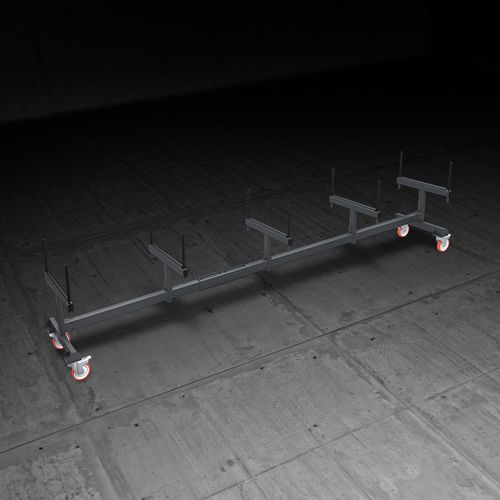 Carrello da trasporto - BAR - Emmegi Group - in alluminio / porta-profilata in alluminio / per barre