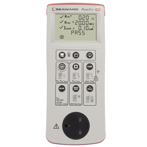 Tester PAT - PrimeTest 250+ - Seaward - di sicurezza elettrica / di continuità / portatile