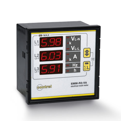 Multimetro digitale - EMM-R3VA - Contrel elettronica - montato su pannello / 5 A / cat III