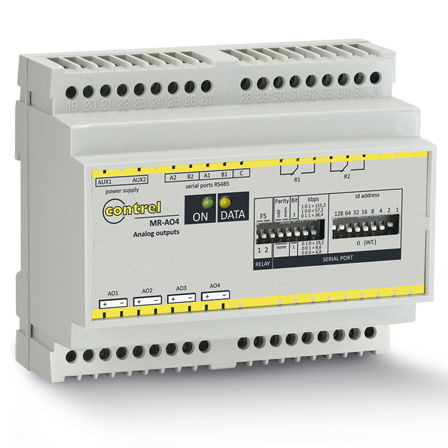 Modulo I/O analogico - MR-AO4 - Contrel elettronica - RS485 / con 4 uscite digitali / di automatizzazione