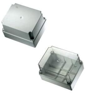 Scatola di derivazione da parete - EC440C7 - Elettrocanali - senza alogeni / in plastica / con coperchio trasparente