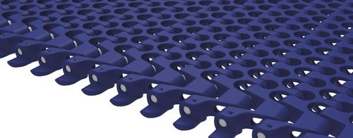 Nastro trasportatore modulare - E925 FLUSH GRID CL40 - Afher Eurobelt - in plastica / ad alta resistenza / curvo