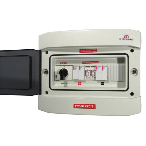 Scatola elettrica di distribuzione - max. 1 000 V, 25 A, IP 54 - ETI - attrezzata / a muro / in plastica