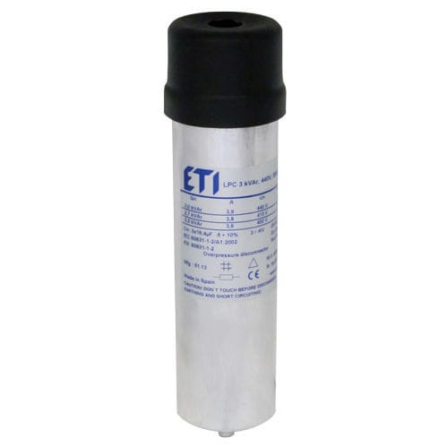 Condensatore con film di polipropilene - 004656555 - ETI - cilindrico / di correzione del fattore di potenza / asciutto