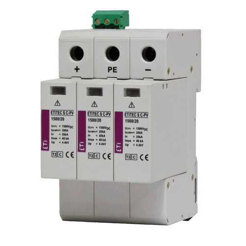 Limitatore di sovratensione di tipo 2 - 002445301 - ETI - per impianto fotovoltaico / modulare / su guida DIN